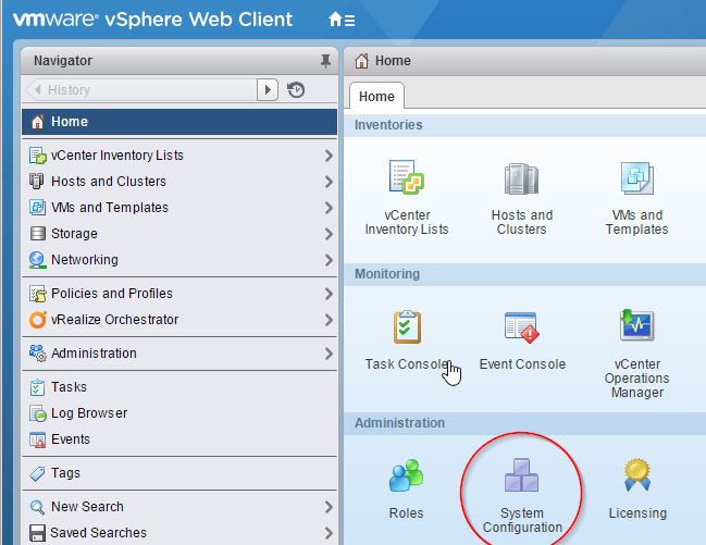 vmware vsphere web client 6.5