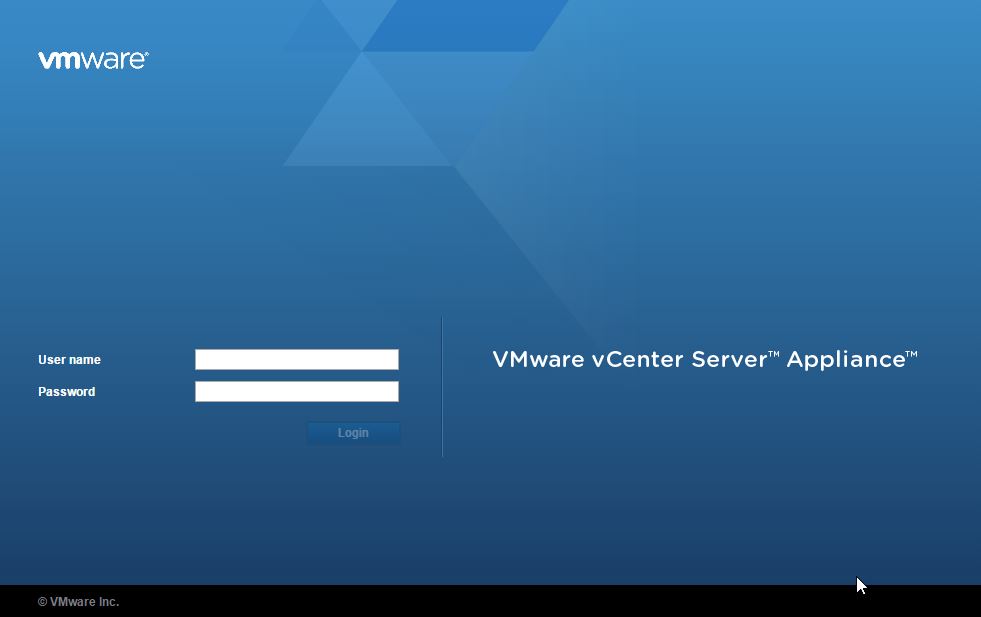 vmware vcenter appliance 6.0