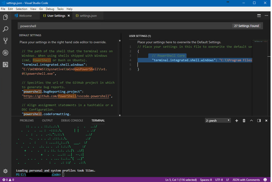 Powershell terminal. Терминал vs code. Терминал в Visual Studio. Терминал POWERSHELL. С Visual Studio code POWERSHELL.